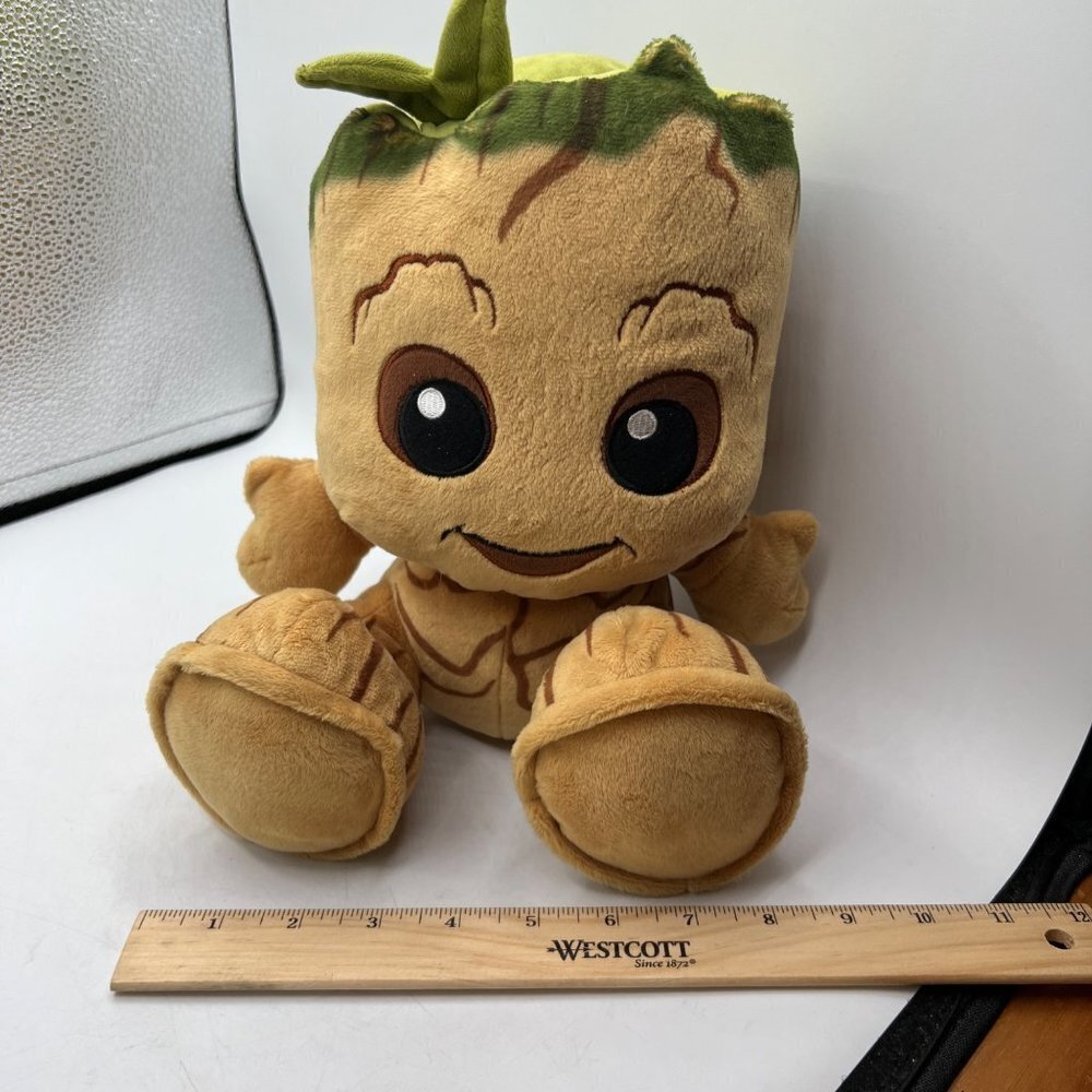 Disney Marvel Baby Groot Sitting 10" Plush Stuffed Animal Happy Face NWT - Picture 8 of 9